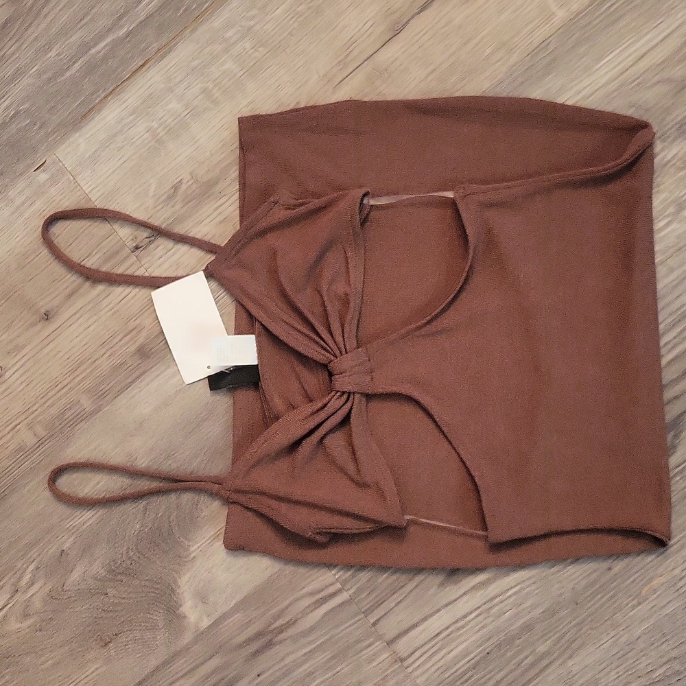 H&M dress l dark tan l summer l cut out l nwt l date night l club